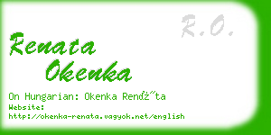 renata okenka business card